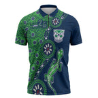 New Zealand Warriors NAIDOC Week 2026 Zipper Polo Shirt Aboriginal Lizard Dot Painting - 50 Years of Deadly