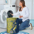 North Queensland Cowboys NAIDOC Week 2026 Laundry Basket Aboriginal Lizard Dot Painting - 50 Years of Deadly
