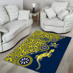 North Queensland Cowboys NAIDOC Week 2026 Area Rug Aboriginal Lizard Dot Painting - 50 Years of Deadly
