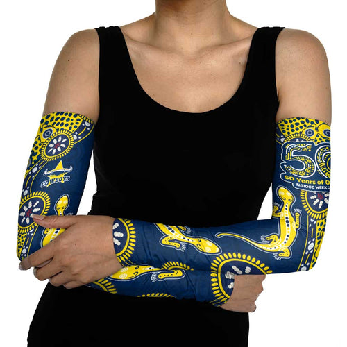 North Queensland Cowboys NAIDOC Week 2026 Arm Sleeves Aboriginal Lizard Dot Painting - 50 Years of Deadly
