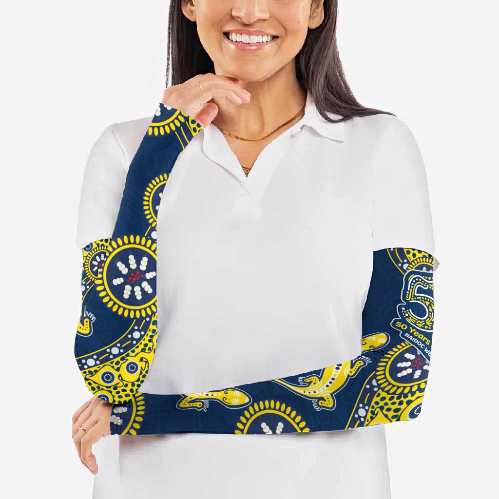 North Queensland Cowboys NAIDOC Week 2026 Arm Sleeves Aboriginal Lizard Dot Painting - 50 Years of Deadly