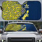 North Queensland Cowboys NAIDOC Week 2026 Auto Sun Shade Aboriginal Lizard Dot Painting - 50 Years of Deadly