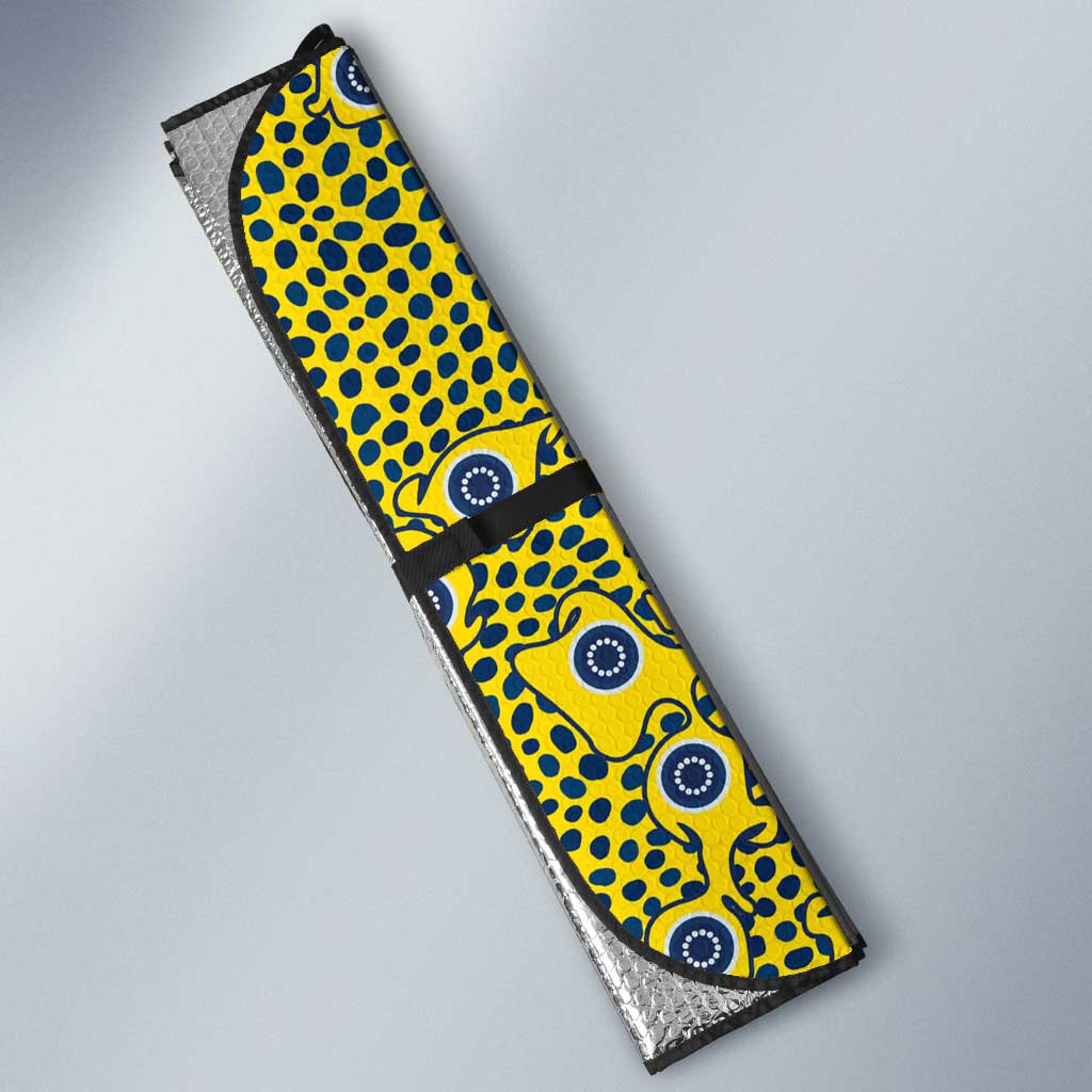 North Queensland Cowboys NAIDOC Week 2026 Auto Sun Shade Aboriginal Lizard Dot Painting - 50 Years of Deadly