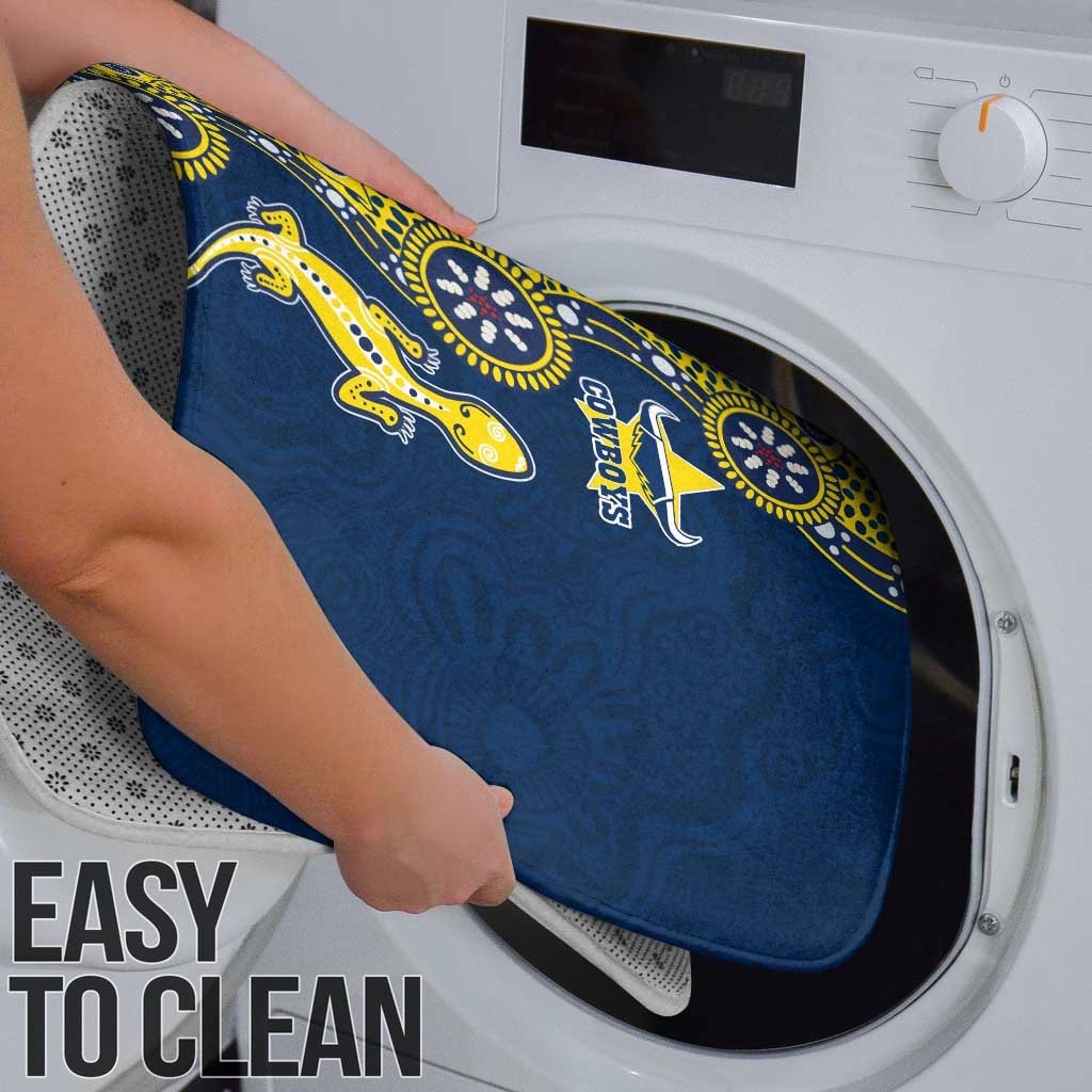 North Queensland Cowboys NAIDOC Week 2026 Bathroom Set Aboriginal Lizard Dot Painting - 50 Years of Deadly