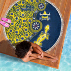North Queensland Cowboys NAIDOC Week 2026 Beach Blanket Aboriginal Lizard Dot Painting - 50 Years of Deadly