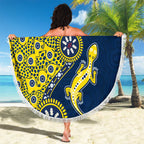 North Queensland Cowboys NAIDOC Week 2026 Beach Blanket Aboriginal Lizard Dot Painting - 50 Years of Deadly
