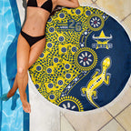 North Queensland Cowboys NAIDOC Week 2026 Beach Blanket Aboriginal Lizard Dot Painting - 50 Years of Deadly