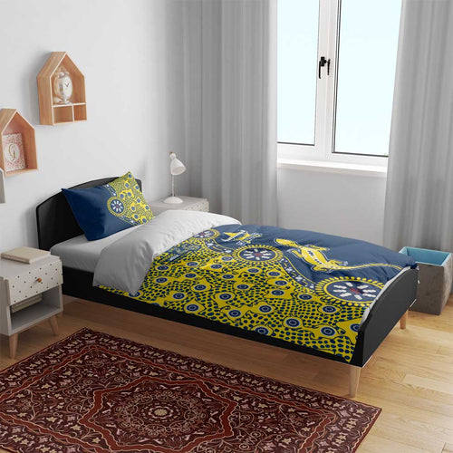 North Queensland Cowboys NAIDOC Week 2026 Bedding Set Aboriginal Lizard Dot Painting - 50 Years of Deadly