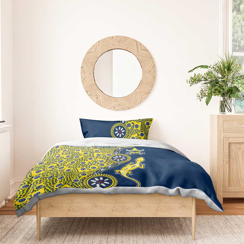 North Queensland Cowboys NAIDOC Week 2026 Bedding Set Aboriginal Lizard Dot Painting - 50 Years of Deadly