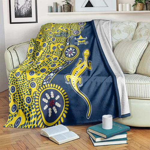 North Queensland Cowboys NAIDOC Week 2026 Blanket Aboriginal Lizard Dot Painting - 50 Years of Deadly