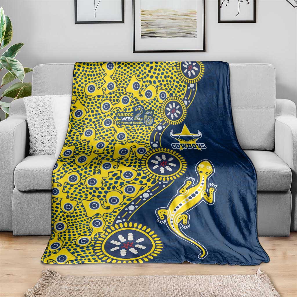 North Queensland Cowboys NAIDOC Week 2026 Blanket Aboriginal Lizard Dot Painting - 50 Years of Deadly