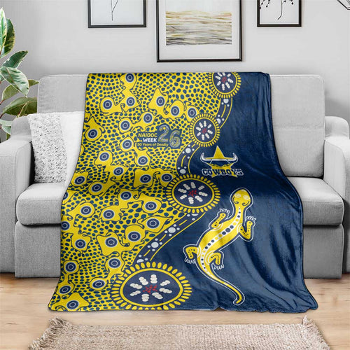 North Queensland Cowboys NAIDOC Week 2026 Blanket Aboriginal Lizard Dot Painting - 50 Years of Deadly