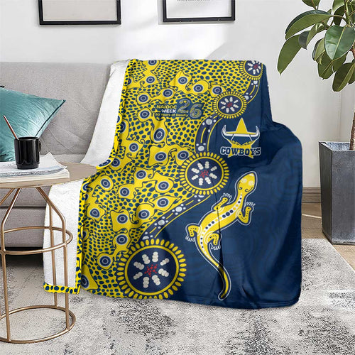 North Queensland Cowboys NAIDOC Week 2026 Blanket Aboriginal Lizard Dot Painting - 50 Years of Deadly