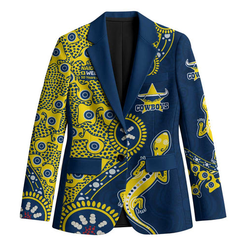 North Queensland Cowboys NAIDOC Week 2026 Blazer Aboriginal Lizard Dot Painting - 50 Years of Deadly