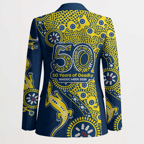 North Queensland Cowboys NAIDOC Week 2026 Blazer Aboriginal Lizard Dot Painting - 50 Years of Deadly