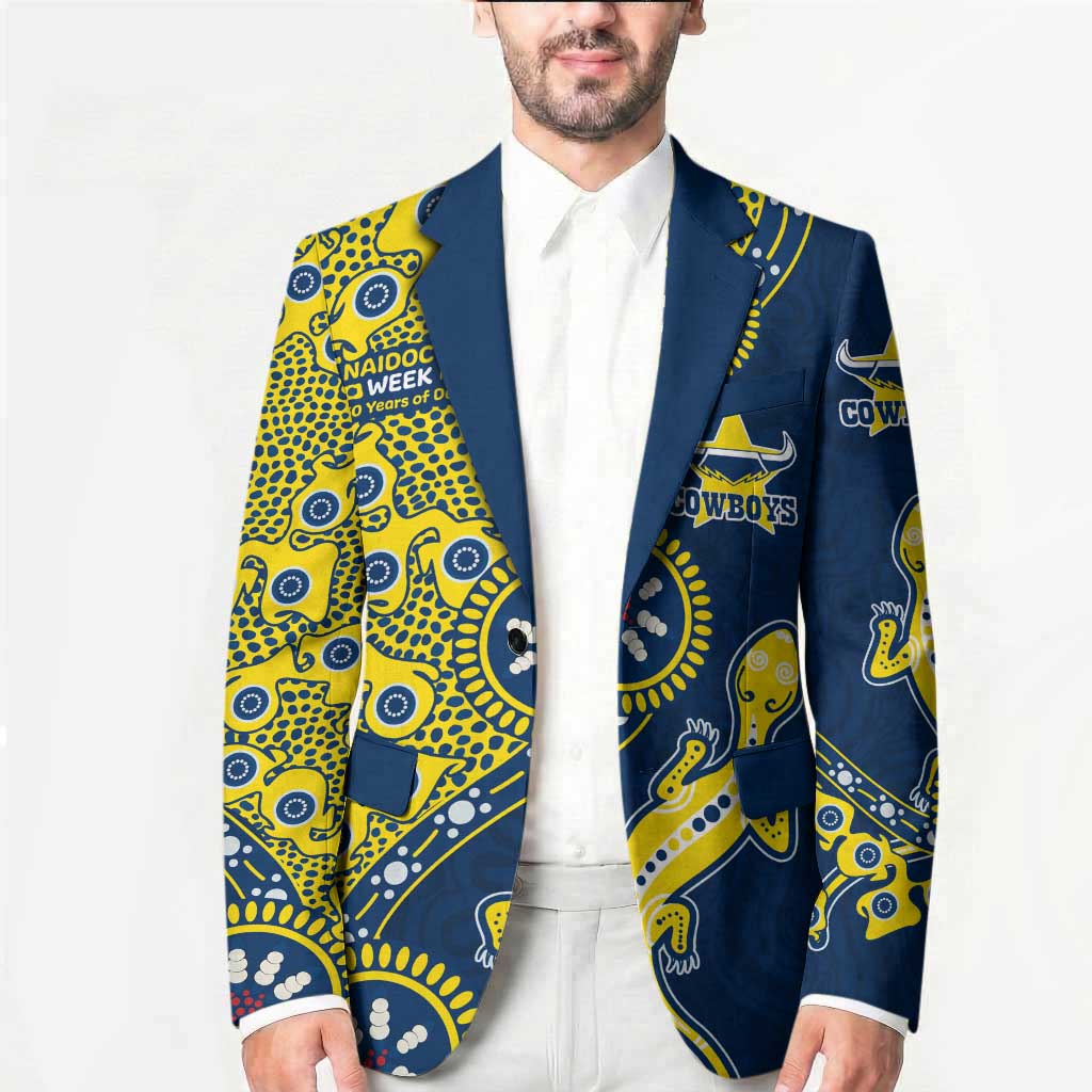 North Queensland Cowboys NAIDOC Week 2026 Blazer Aboriginal Lizard Dot Painting - 50 Years of Deadly