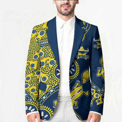 North Queensland Cowboys NAIDOC Week 2026 Blazer Aboriginal Lizard Dot Painting - 50 Years of Deadly