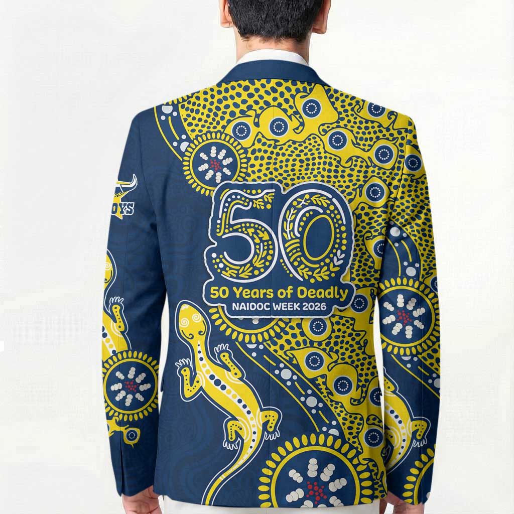 North Queensland Cowboys NAIDOC Week 2026 Blazer Aboriginal Lizard Dot Painting - 50 Years of Deadly