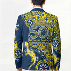 North Queensland Cowboys NAIDOC Week 2026 Blazer Aboriginal Lizard Dot Painting - 50 Years of Deadly