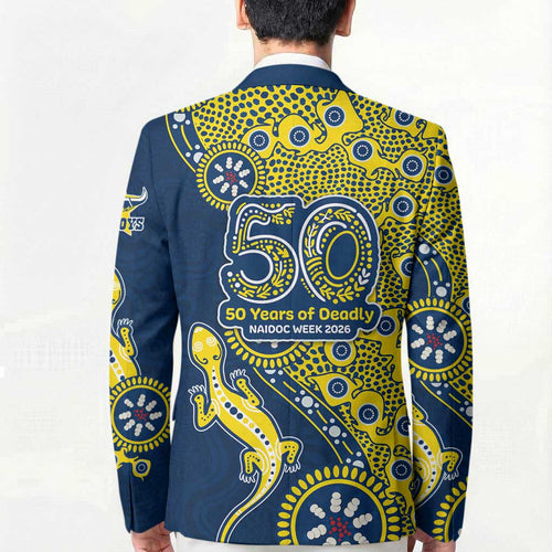 North Queensland Cowboys NAIDOC Week 2026 Blazer Aboriginal Lizard Dot Painting - 50 Years of Deadly
