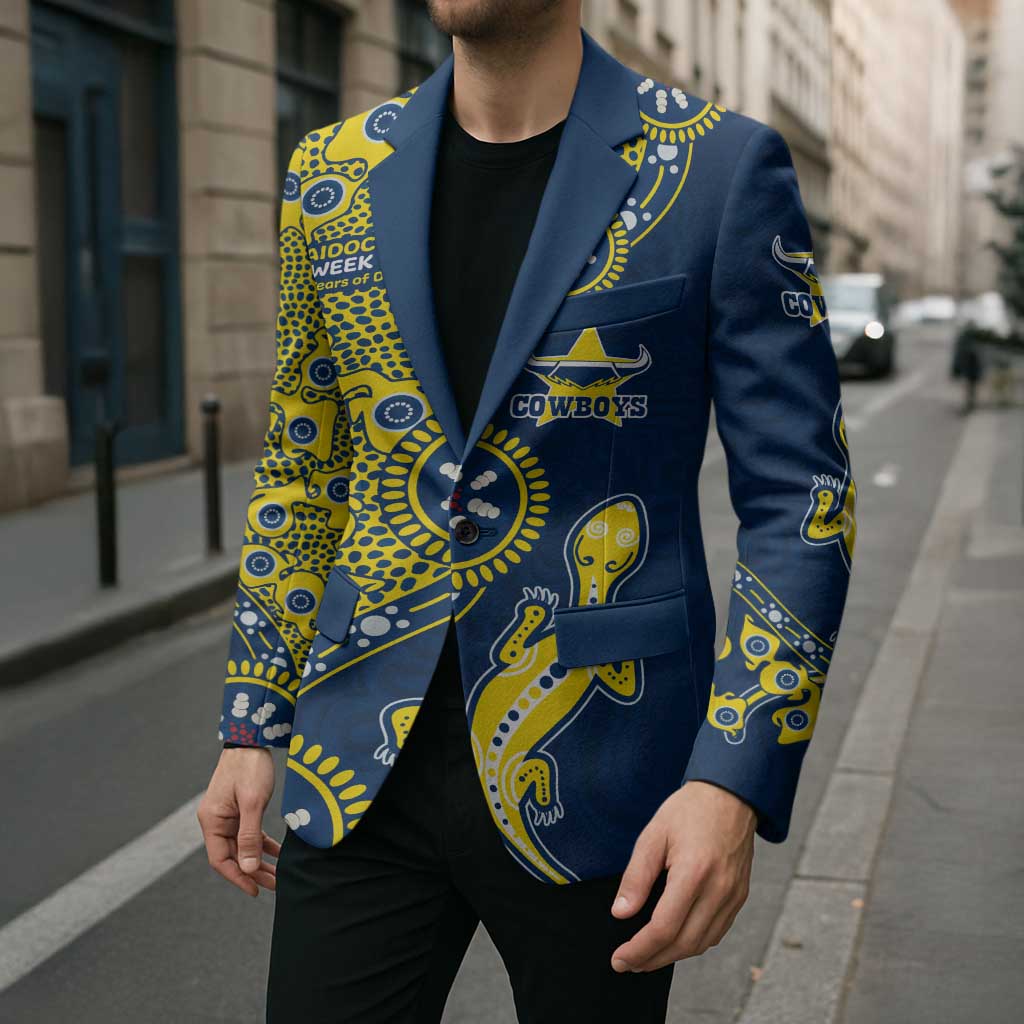 North Queensland Cowboys NAIDOC Week 2026 Blazer Aboriginal Lizard Dot Painting - 50 Years of Deadly