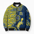 North Queensland Cowboys NAIDOC Week 2026 Bomber Puffer Jacket Aboriginal Lizard Dot Painting - 50 Years of Deadly