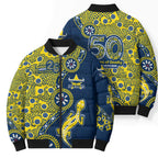 North Queensland Cowboys NAIDOC Week 2026 Bomber Puffer Jacket Aboriginal Lizard Dot Painting - 50 Years of Deadly