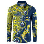 North Queensland Cowboys NAIDOC Week 2026 Button Sweatshirt Aboriginal Lizard Dot Painting - 50 Years of Deadly