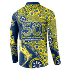 North Queensland Cowboys NAIDOC Week 2026 Button Sweatshirt Aboriginal Lizard Dot Painting - 50 Years of Deadly