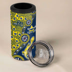 North Queensland Cowboys NAIDOC Week 2026 4 in 1 Can Cooler Tumbler Aboriginal Lizard Dot Painting - 50 Years of Deadly