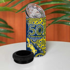 North Queensland Cowboys NAIDOC Week 2026 4 in 1 Can Cooler Tumbler Aboriginal Lizard Dot Painting - 50 Years of Deadly