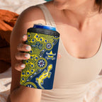 North Queensland Cowboys NAIDOC Week 2026 4 in 1 Can Cooler Tumbler Aboriginal Lizard Dot Painting - 50 Years of Deadly