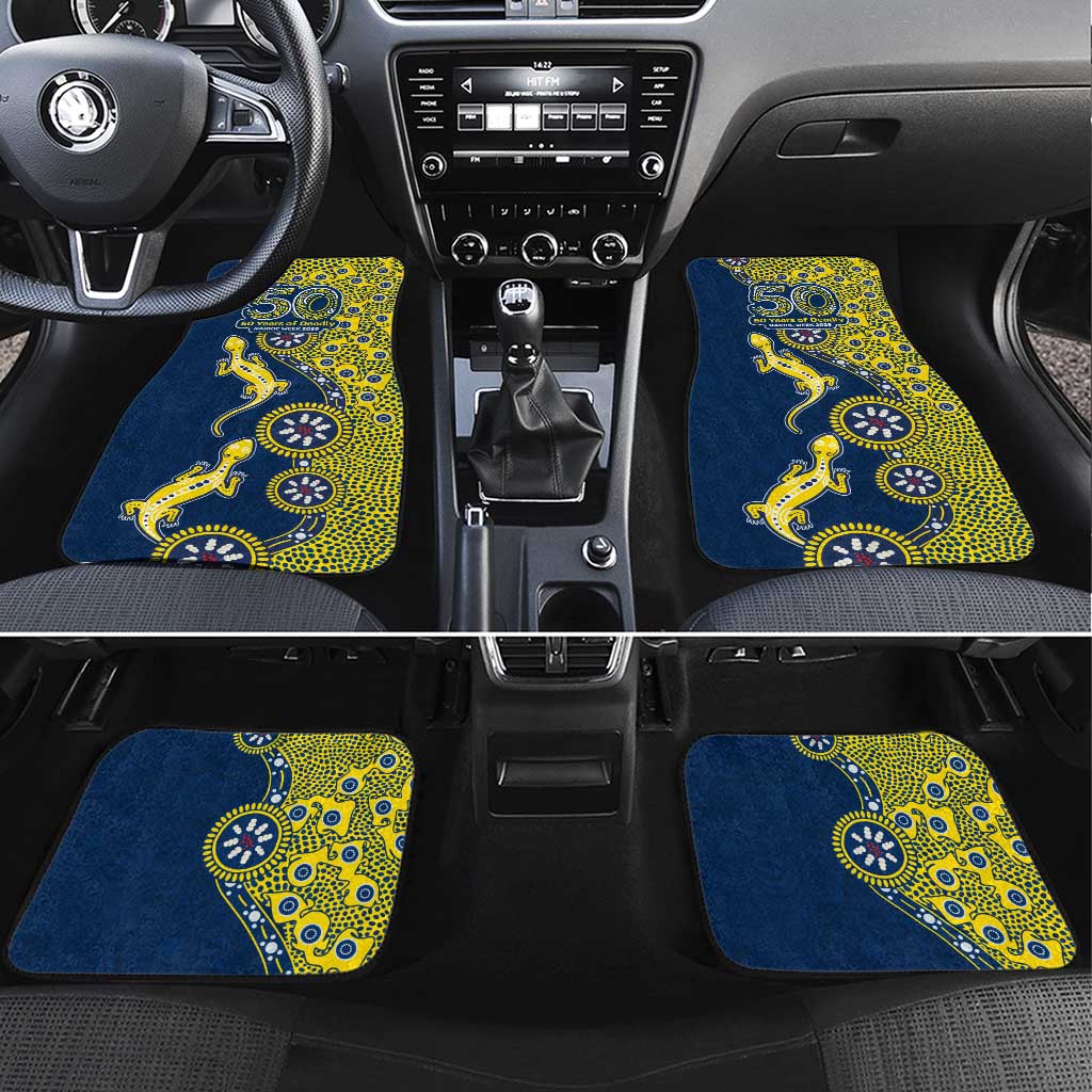 North Queensland Cowboys NAIDOC Week 2026 Car Mats Aboriginal Lizard Dot Painting - 50 Years of Deadly
