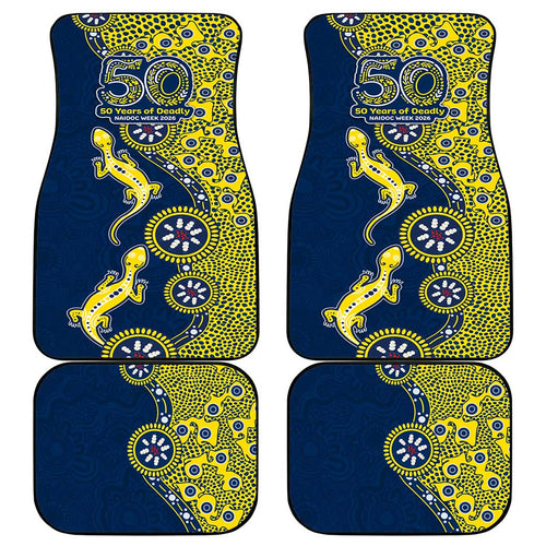 North Queensland Cowboys NAIDOC Week 2026 Car Mats Aboriginal Lizard Dot Painting - 50 Years of Deadly