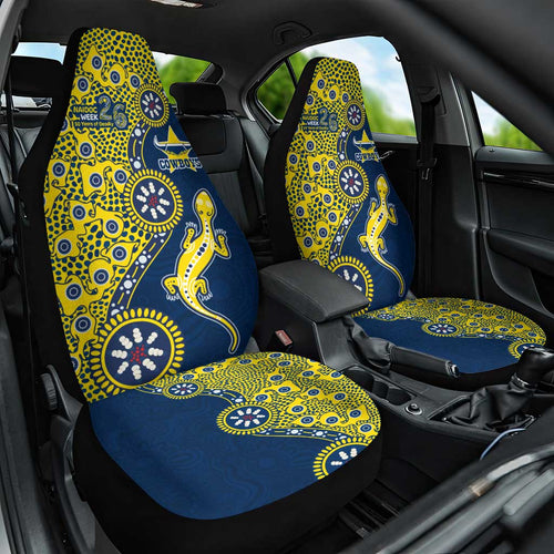 North Queensland Cowboys NAIDOC Week 2026 Car Seat Cover Aboriginal Lizard Dot Painting - 50 Years of Deadly