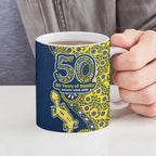 North Queensland Cowboys NAIDOC Week 2026 Ceramic Mug Aboriginal Lizard Dot Painting - 50 Years of Deadly