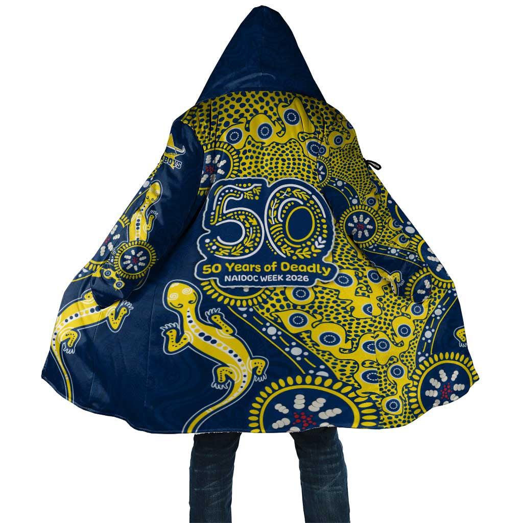 North Queensland Cowboys NAIDOC Week 2026 Cloak Aboriginal Lizard Dot Painting - 50 Years of Deadly