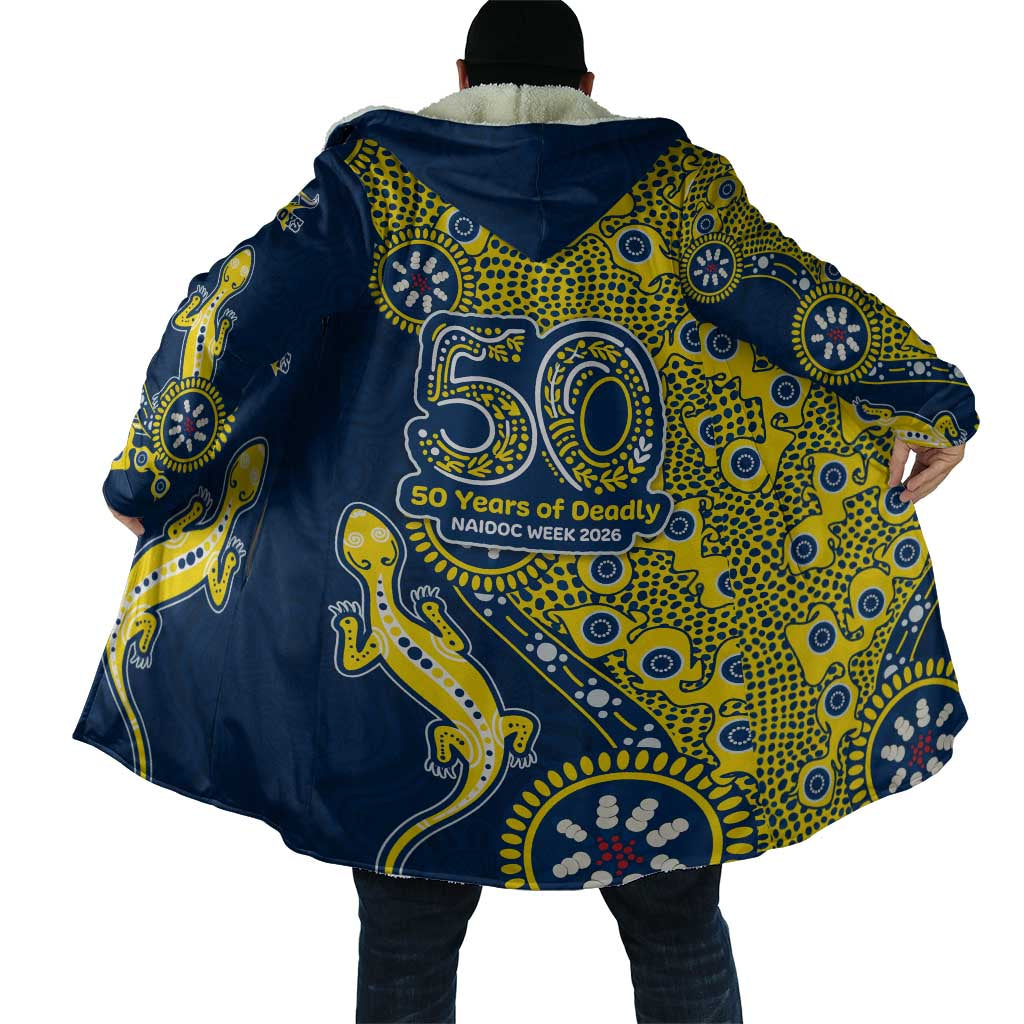 North Queensland Cowboys NAIDOC Week 2026 Cloak Aboriginal Lizard Dot Painting - 50 Years of Deadly
