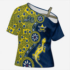 North Queensland Cowboys NAIDOC Week 2026 Cross Shoulder Shirt Aboriginal Lizard Dot Painting - 50 Years of Deadly