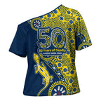 North Queensland Cowboys NAIDOC Week 2026 Cross Shoulder Shirt Aboriginal Lizard Dot Painting - 50 Years of Deadly
