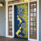 North Queensland Cowboys NAIDOC Week 2026 Door Cover Aboriginal Lizard Dot Painting - 50 Years of Deadly