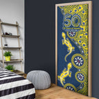 North Queensland Cowboys NAIDOC Week 2026 Door Cover Aboriginal Lizard Dot Painting - 50 Years of Deadly