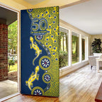 North Queensland Cowboys NAIDOC Week 2026 Door Cover Aboriginal Lizard Dot Painting - 50 Years of Deadly