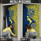 North Queensland Cowboys NAIDOC Week 2026 Door Cover Aboriginal Lizard Dot Painting - 50 Years of Deadly