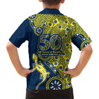 North Queensland Cowboys NAIDOC Week 2026 Family Matching Puletasi and Hawaiian Shirt Aboriginal Lizard Dot Painting - 50 Years of Deadly