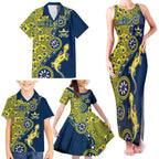 North Queensland Cowboys NAIDOC Week 2026 Family Matching Tank Maxi Dress and Hawaiian Shirt Aboriginal Lizard Dot Painting - 50 Years of Deadly