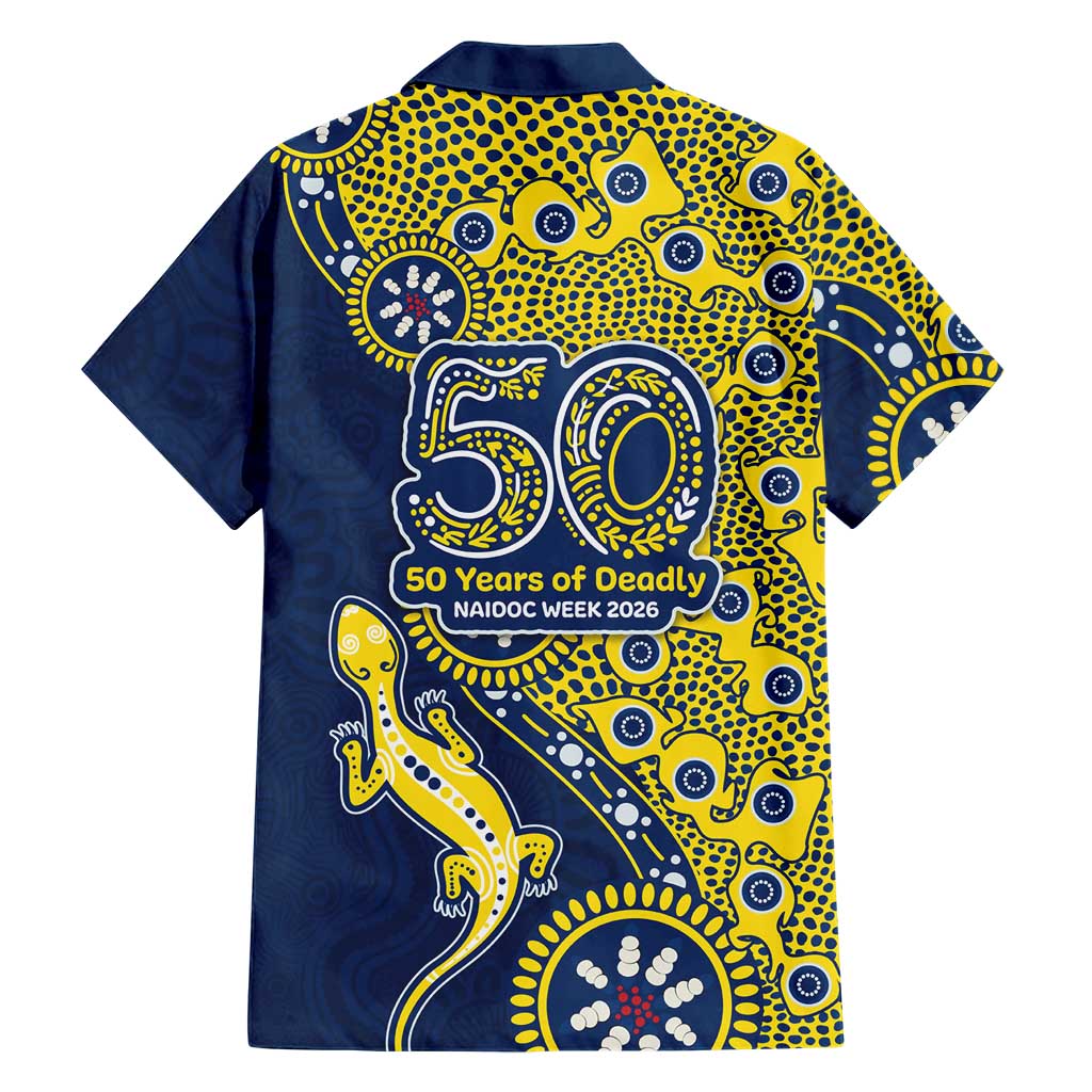 North Queensland Cowboys NAIDOC Week 2026 Family Matching Tank Maxi Dress and Hawaiian Shirt Aboriginal Lizard Dot Painting - 50 Years of Deadly