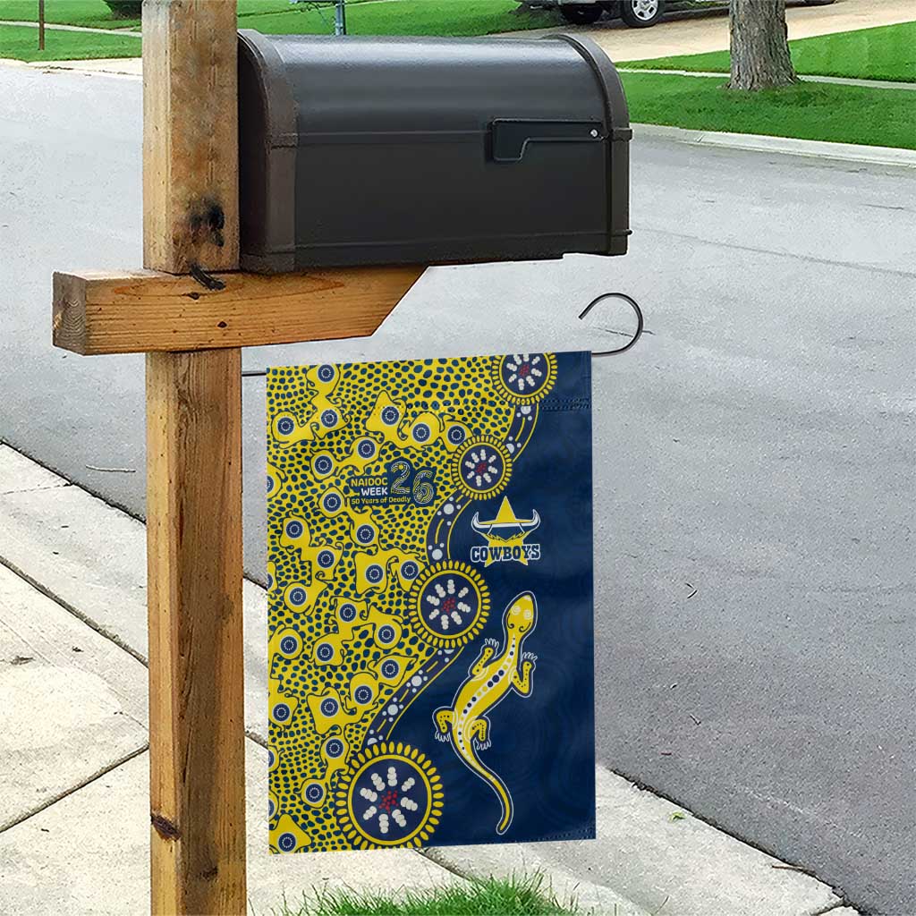 North Queensland Cowboys NAIDOC Week 2026 Garden Flag Aboriginal Lizard Dot Painting - 50 Years of Deadly
