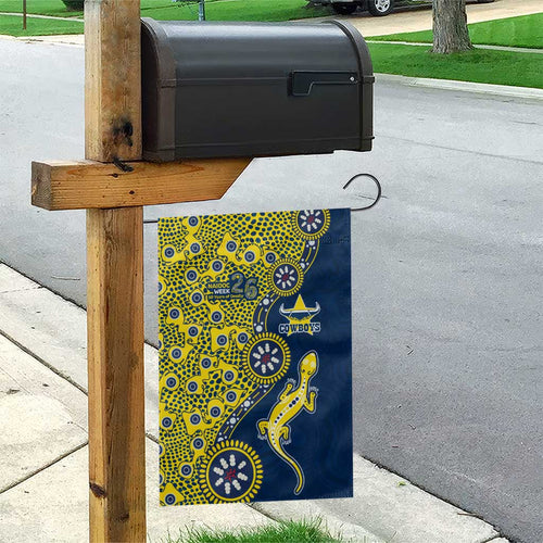 North Queensland Cowboys NAIDOC Week 2026 Garden Flag Aboriginal Lizard Dot Painting - 50 Years of Deadly