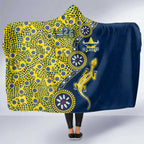 North Queensland Cowboys NAIDOC Week 2026 Hooded Blanket Aboriginal Lizard Dot Painting - 50 Years of Deadly